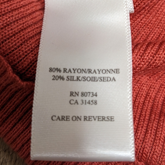 BCBGMAXAZRIA Silk Blend Sleeveless Ribbed Top Size Large - Picture 7 of 8